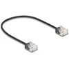 Delock RJ45 Netzwerkkabel Cat.6 UTP Ultra Slim 0,3 m juodas mit kurzen Steckern