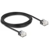 Delock RJ45 Netzwerkkabel Cat.6 UTP Ultra Slim 3 m juodas mit kurzen Steckern