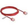 Delock RJ45 Netzwerkkabel Cat.6 UTP Ultra Slim 2 m raudona mit kurzen Steckern