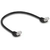 Delock RJ45 Netzwerkkabel Cat.6A S/FTP 45° nach oben gewinkelt 0,5 m juodas