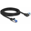 Delock RJ45 Netzwerkkabel Cat.6A S/FTP gerade / links gewinkelt 3 m juodas