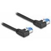 Delock RJ45 Netzwerkkabel Cat.6A S/FTP links gewinkelt 2 m juodas