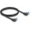 Delock RJ45 Netzwerkkabel Cat.6A S/FTP links gewinkelt 1 m juodas