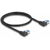 Delock RJ45 Netzwerkkabel Cat.6A S/FTP links gewinkelt 0,5 m juodas