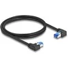 Delock RJ45 Netzwerkkabel Cat.6A S/FTP rechts / links gewinkelt 1 m juodas