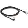 Delock RJ45 Netzwerkkabel Cat.6A S/FTP Slim 90° unten gewinkelt / gerade 2 m juodas