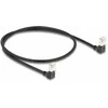 Delock RJ45 Netzwerkkabel Cat.6A S/FTP Slim 90° unten / unten gewinkelt 0,5 m juodas