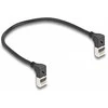 Delock RJ45 Netzwerkkabel Cat.6A S/FTP Slim 90° oben / oben gewinkelt 0,25 m juodas