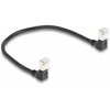Delock DELOCK RJ45 Kabelis sieciowy Cat.6A S/FTP Slim 90° kątowy 0,25m juoda