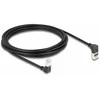 Delock RJ45 Netzwerkkabel Cat.6A S/FTP Slim 90° oben / unten gewinkelt 3 m juodas