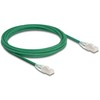 Delock Delock RJ45 tinklo kabelis Cat.6A kištukas-kištukas su išlenktu fiksavimo antgaliu U/FTP Slim 3 m žalias