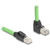 Delock RJ45 Netzwerkkabel Cat.6A Stecker zu Stecker oben gewinkelt SF/UTP schleppkettentauglich PUR (TPU) 1 m grün