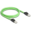 Delock RJ45 Netzwerkkabel Cat.6A Stecker zu Stecker SF/UTP schleppkettentauglich PUR (TPU) 1 m grün