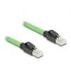 Delock RJ45 Netzwerkkabel Cat.6A Stecker zu Stecker SF/UTP schleppkettentauglich PUR (TPU) 1 m grün