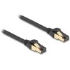 Delock DeLOCK RJ-45 tinklo kabelis Cat.6a S/FTP, su Cat.7 žaliu kabeliu (juodas, 10 metrų, 600 MHz, tinkamas naudoti pramonėje ir lauke)