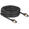 Delock DeLOCK RJ-45 tinklo kabelis Cat.6a S/FTP, su Cat.7 žaliu kabeliu (juodas, 10 metrų, 600 MHz, tinkamas naudoti pramonėje ir lauke)