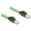 Delock RJ45 Netzwerkkabel Cat.6A Stecker zu Stecker SF/UTP schleppkettentauglich PUR (TPU) 2 m grün