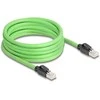 Delock RJ45 Netzwerkkabel Cat.6A Stecker zu Stecker SF/UTP schleppkettentauglich PUR (TPU) 5 m grün