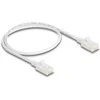 Delock RJ45 Netzwerkkabel Cat.6A Stecker zu Stecker mit robuster Rastnase Industrietauglich U/UTP Slim 0,5 m baltas
