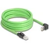 Delock RJ45 Netzwerkkabel Cat.6A Stecker zu Stecker oben gewinkelt SF/UTP schleppkettentauglich PUR (TPU) 5 m grün