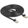 Delock RJ45 Netzwerkkabel Cat.6A Stecker zu Stecker mit robuster Rastnase und Cat.7 Rohflachbandkabel U/FTP 7,5 m juodas