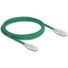 Delock RJ45 Netzwerkkabel Cat.6A Stecker zu Stecker mit gebogener Rastnase U/FTP Slim 2 m grün