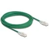 Delock RJ45 Netzwerkkabel Cat.6A Stecker zu Stecker mit gebogener Rastnase U/FTP Slim 5 m grün