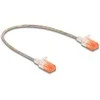 Delock RJ45 Netzwerkkabel Cat.6A U/UTP Slim 0,3 m transparent