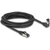 Delock RJ45 Netzwerkkabel Cat.8.1 S/FTP 90° unten gewinkelt / gerade 5 m juodas