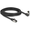 Delock RJ45 Netzwerkkabel Cat.8.1 S/FTP 90° unten gewinkelt / gerade 3 m juodas