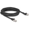 Delock RJ45 Netzwerkkabel Cat.8.1 S/FTP Stecker 45° nach links gewinkelt zu Stecker gerade bis 40 Gbps 5 m juodas