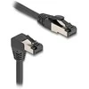 Delock RJ45 Netzwerkkabel Cat.8.1 S/FTP 90° unten gewinkelt / gerade 5 m juodas