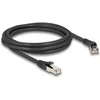 Delock RJ45 Netzwerkkabel Cat.8.1 S/FTP Stecker 45° nach rechts gewinkelt zu Stecker gerade bis 40 Gbps 2 m juodas