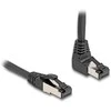 Delock RJ45 Netzwerkkabel Cat.8.1 S/FTP 90° unten gewinkelt / gerade 1 m juodas