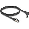 Delock RJ45 Netzwerkkabel Cat.8.1 S/FTP 90° unten gewinkelt / gerade 1 m juodas