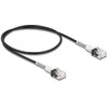 Delock RJ45 Netzwerkkabel mit doppeltem Knickschutz Cat.6A UTP Slim 0,5 m juodas