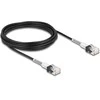 Delock RJ45 Netzwerkkabel mit doppeltem Knickschutz Cat.6A UTP Slim 5 m juodas