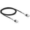Delock RJ45 Netzwerkkabel mit doppeltem Knickschutz Cat.6A UTP Slim 2 m juodas