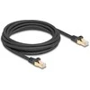 Delock RJ45 Netzwerkkabel mit Geflechtmantel Cat.6A S/FTP Stecker zu Stecker 3 m juodas