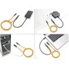Delock RJ45 Netzwerkkabel mit USB Type-C™ Portfinder Funktion Self Tracing Cat.6A S/FTP 0,5 m oranžinis