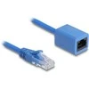 Delock RJ45 Spiralkabel Stecker zu Buchse Cat.6 UTP 0,8 m bis 1,8 m blau