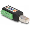 Delock RJ45 Stecker Cat.5e zu Terminalblock Adapteris 90° gewinkelt