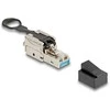 Delock RJ45 Stecker feldkonfektionierbar Cat.6A mit Push und Pull Lasche werkzeugfrei