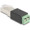 Delock RJ45 Stecker zu Terminalblock Adapteris 2 Pin