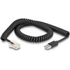 Delock RJ50 zu USB 2.0 Typ-A Spiralkabel 2 m
