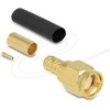 Delock RP-SMA Stecker zum Crimpen LMR200 mit passendem Schrumpfschlauch