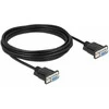 Delock RS-232 Kabelis Seriell D-Sub 9 Buchse zu Buchse Nullmodem mit schmalem Steckergehäuse - Full Handshaking - 5 m