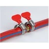 Delock Schlauchschelle Nerūdijantis plienas 400 SS mit Flügelmutter 40 - 60 mm 5 Stück raudona