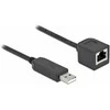 Delock Serielles Anschlusskabel mit FTDI Chipsatz, USB 2.0 Typ-A Stecker zu RS-232 RJ45 Buchse 25 cm juodas