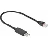 Delock Serielles Anschlusskabel mit FTDI Chipsatz, USB 2.0 Typ-A Stecker zu RS-232 RJ45 Stecker 25 cm juodas